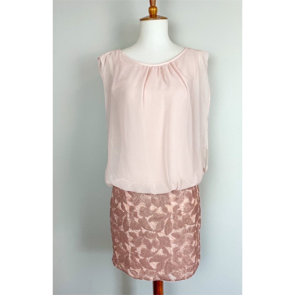 Aidan Mattox Pink Sequin Cocktail Dress